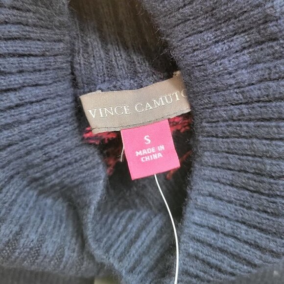 VINCE CAMUTO Mock Neck Fair Isle Sweater Multicolor Size S - Picture 7 of 9